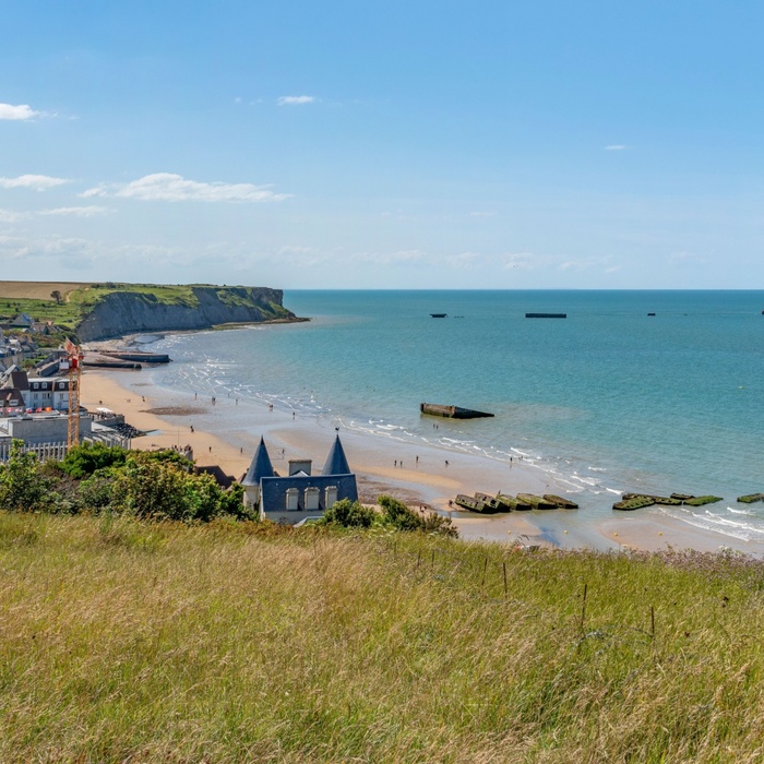 Gold Beach ved Arromanches-les-Bains i Normandiet