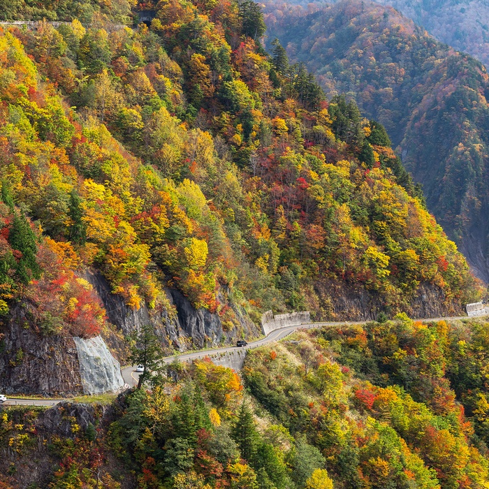 Vejen Hakusan Shirakawago White Road i det centrale Japan