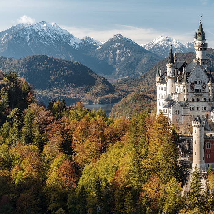 Slottet Schloss Neuschwanstein i Sydtyskland