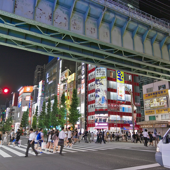 Elektrokin-distriktet Akihabara i Tokyo - Japan