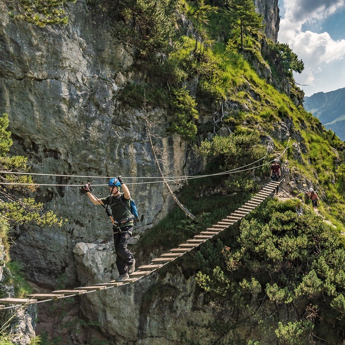 Via ferrata - vandre og klatrerute i Bayern, Sydtyskland