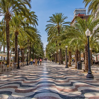 Paseo de Explanada i Alicante, Spanien