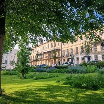 England, Gloucestershire, Cotswolds - smukke byhuse i Cheltenham