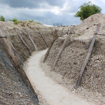 Frankrig, Massiges - rekonstrueret skyttegrav ved Main des Massiges