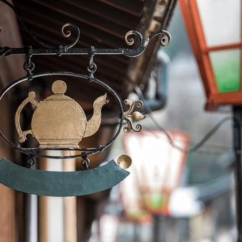 Higashi Chaya distriktet med traditionelle te-huse i Kanazawa, Japan