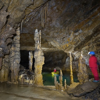 Križna Jama-grotten i Slovenien