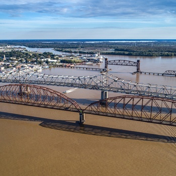 Morgan City i Louisiana hvor vandvejen Batou Teche starter fra, Louisiana