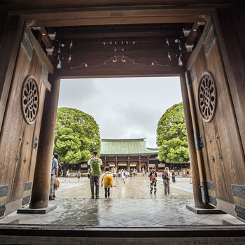 Helligdommen Meiji Shrine i Tokyo, Japan 