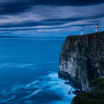 Skotland, Dunnet Head - solnedgang på det nordligste punkt i Skotland