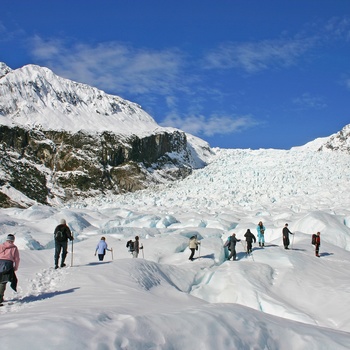 På guidet gletsjervandring på Fox Glacier - Sydøen i New Zealand