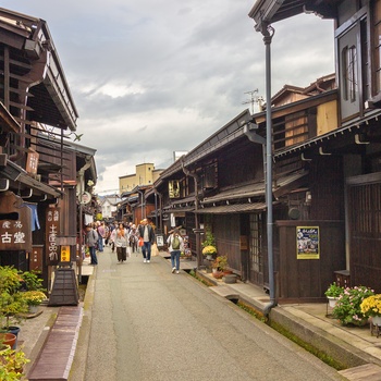 Sanmachi området i byen Takayama, Japan AS