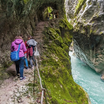 Tolmin kløften i Slovenien