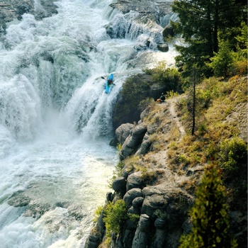 Lower Falls ved Scenic byway i Idaho 