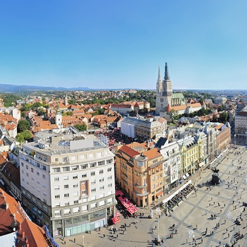 Centrum af Zagreb, hovedstaden i Kroatien