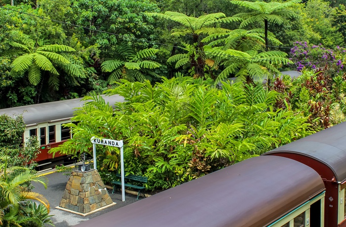 Togstationen i Kuranda - Queensland i Australien