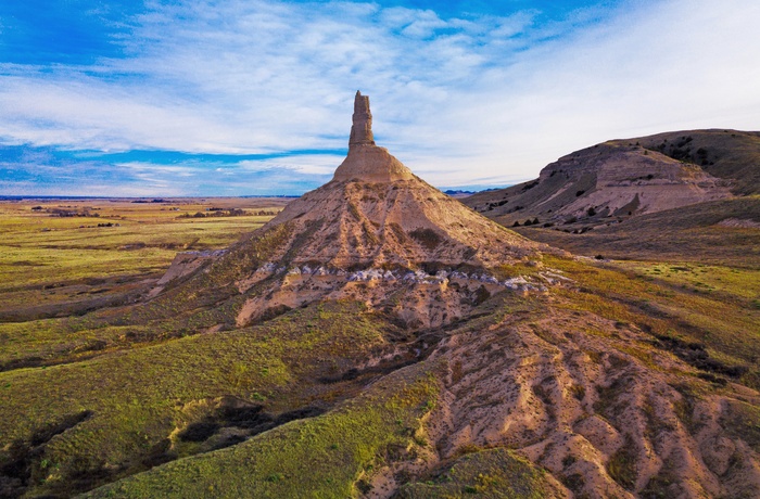 Chimney Rock er en 91 meter høj klippeformation i Nebraska