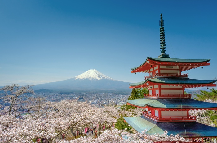 Chureito Pagoda og Mt. Fuji i baggrunden - Japan