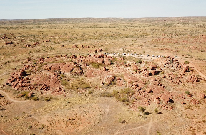 Devels Marbels / Karlu Karlu har stor betydning for de aboriginske traditionelle ejere af jorden, Northern Territory