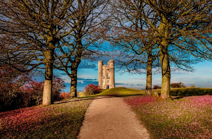 England, Cotswolds - Broadway Tower ved efterårstide