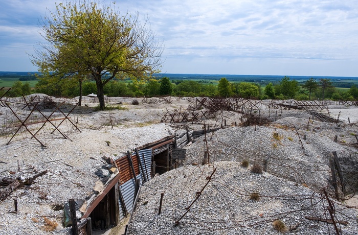 Frankrig, Massiges - rekonstruerede skyttegrave ved Main des Massiges