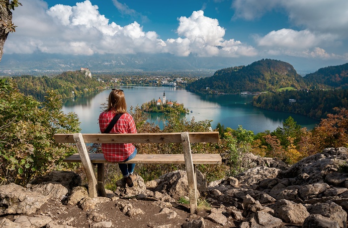 Udsigt over Bledsøen i Slovenien