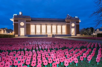 Belgien, Ypres - Menin Gate med remembrance poppies