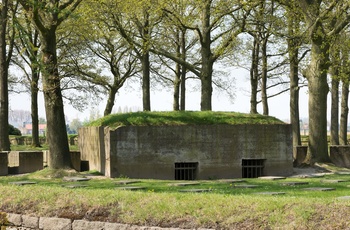 Belgien, Ypres - den tyske kirkegård Langemark midt i kampområdet