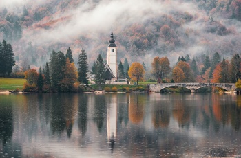 Bohnij-søen om efteråret, Slovenien