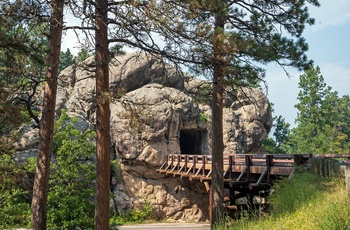 C.C. Gideon Tunnel og Pigtail Bridge langs Iron Mountain Road, South Dakota