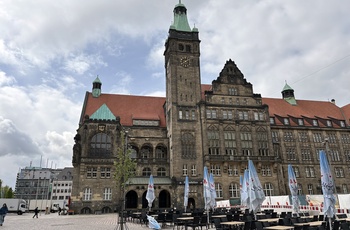 Neue Rathaus og markedspladsen i Chemnitz, Midttyskland