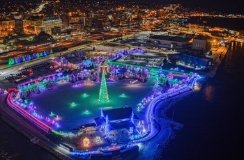 "Bentleyville Tour of Lights" i byen Duluth - Minnesota