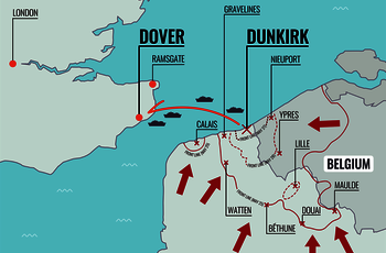 Dunkirk evakuering kort