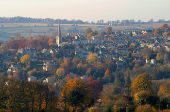 England, Cotswolds, Painswick - efteråret falder over byen