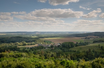 Frankrig, Aisne - udsyn fra Chemin des Dames højderyggen over slagmarkerne ved Aisne fra 1. verdenskrig