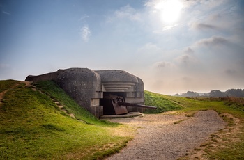 Frankrig, Normandiet, Gold Beach - Longues-sur-Mer batteriet mellem Gold og Omaha landingsstrandene