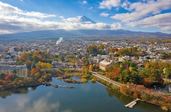 Byen Fujikawaguchiko, Lake Kawaguchiko og Mt. Fuji - Japan