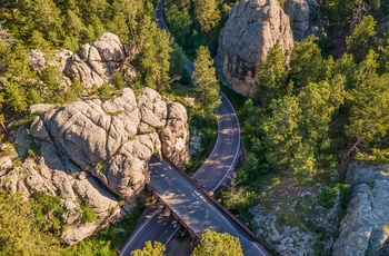 Iron Mountain Road i fugleperspektiv - South Dakota