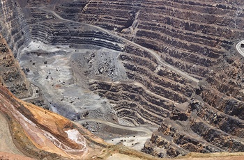 Udsigt over Super Pit - open cut guldmine i Kalgoorlie - Western Australia