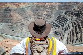 Udsigten fra Super Pit Lookout i Kalgoorlie, Western Australia