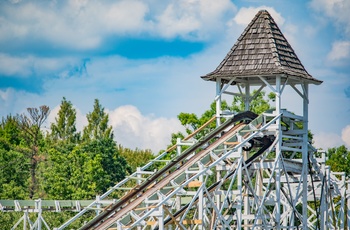 Leap the Dips fra 1902 i Altoona er verdens ældste trærutsjebane - Iowa