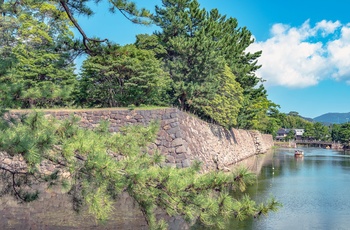 Bådtur i voldgraven til Matsue slot - det sydlige Japan