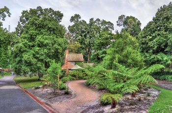 Captain Cooks Cottage i Fitzroy Gardens - Melbourne i Australien