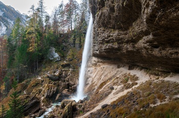 Vandfaldet Peričnik Falls i Triglav National Park, Slovenien