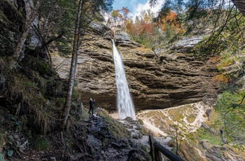 Pericnik vandfaldet i Triglav National Park i Slovenien