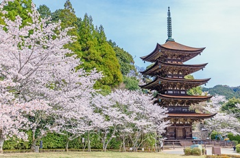 Det buddhistiske Rurikō-ji tempel i Yamaguchi, Japan AS