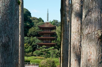 Rurikō-ji templet i Kozan Park, Yamaguchi i Japan