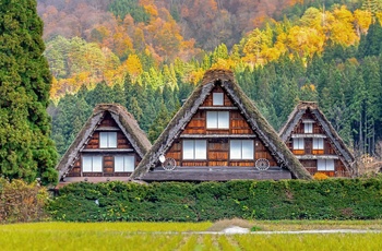 Klassiske bondehuse om i landsbyen Shirakawa-go - Japan