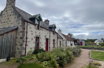 Skotland, Aberlour - vue langs Knockando Woolmills gamle bygninger.