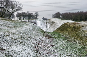 Skotland, Bonnybridge - den romerske forsvarlinje Antonine Wall ved det gamle Rough Castle 