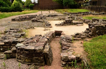 Skotland, Glasgow Bearsden - ruinerne af romersk bad ved forsvarslinjen Antonine Wall